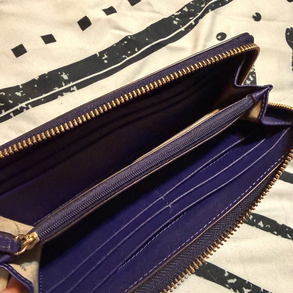 Michael Kors Dark Purple Zip-Around Wallet - Picture 3 of 3